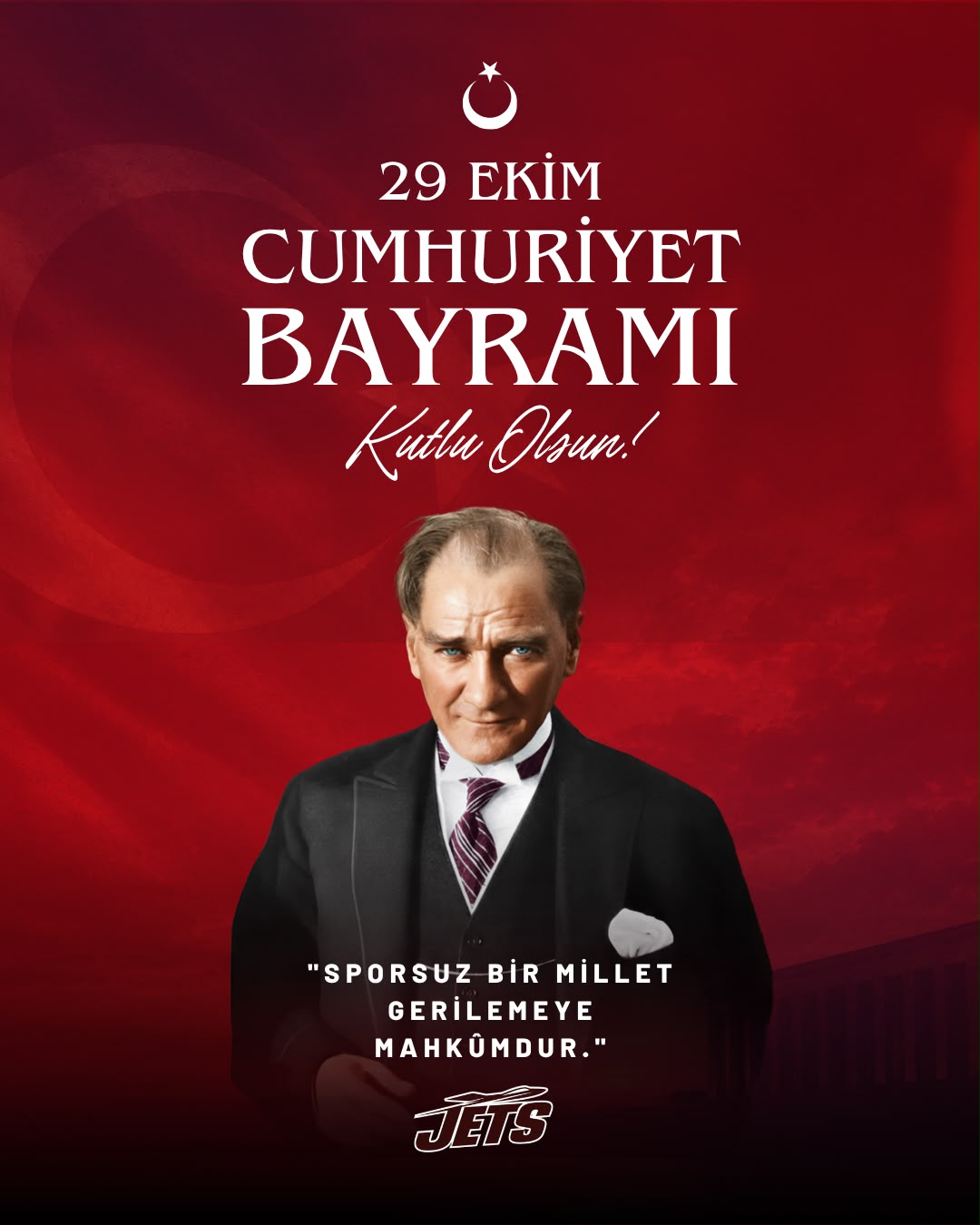 29 Ekim Cumhuriyet Bayramı Kutlu Olsun! Sporsuz bir millet gerilemeye mahkûmdur.
